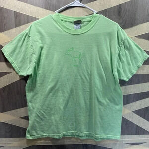 Vintage LL Bean Women’s Moose T-shirt Green Sz XL